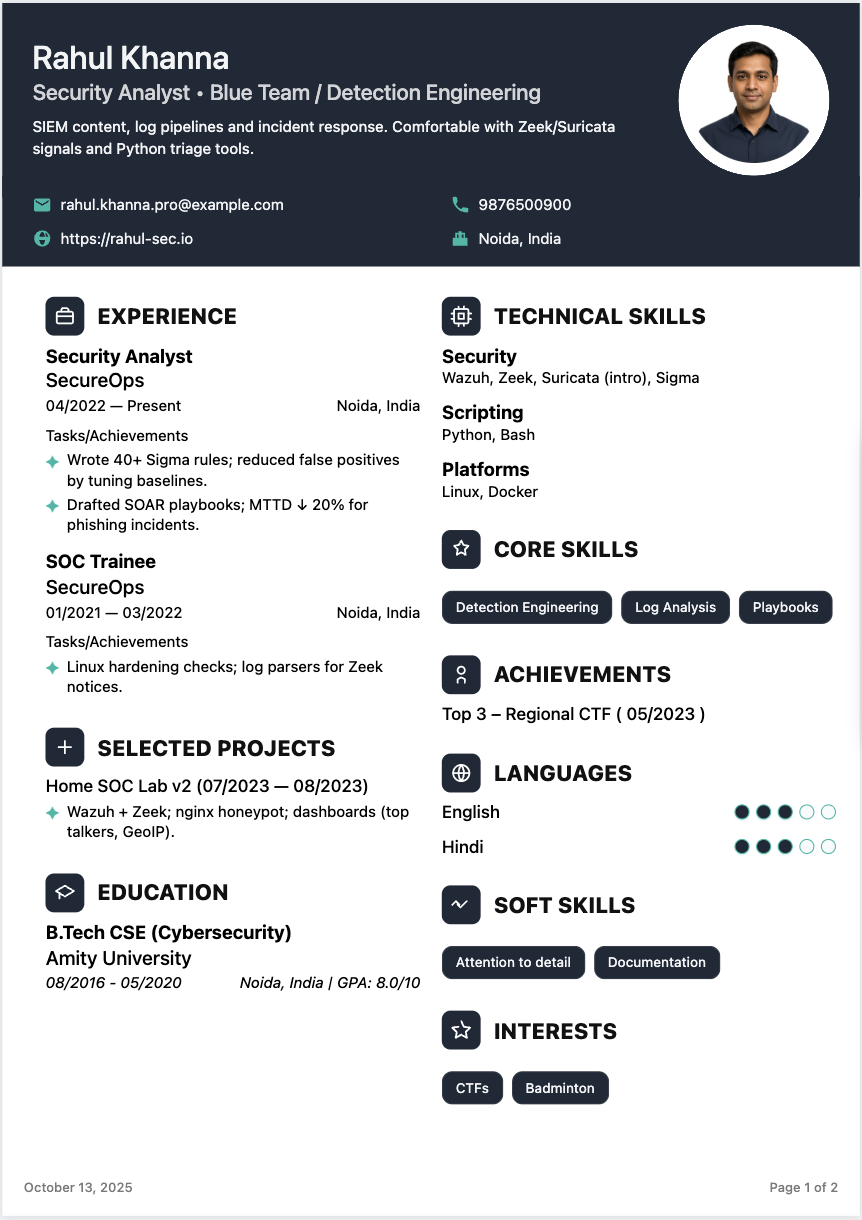 Creative template preview
